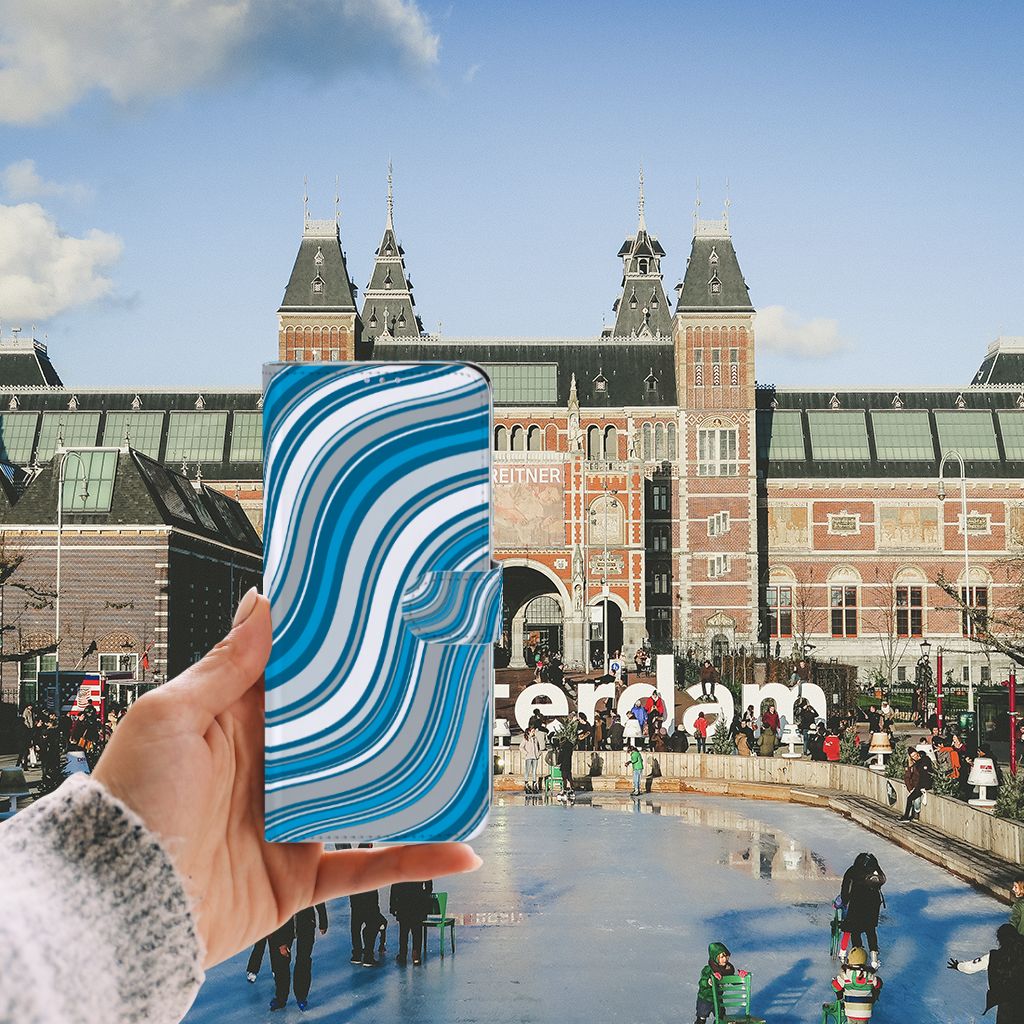 Samsung Galaxy S20 Ultra Telefoon Hoesje Waves Blue