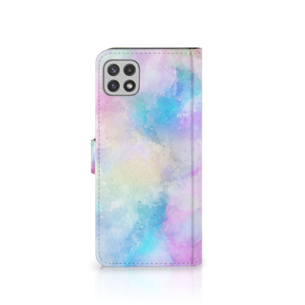 Hoesje Samsung Galaxy A22 5G Watercolor Light in pastelkleuren met unieke watercolorprint.