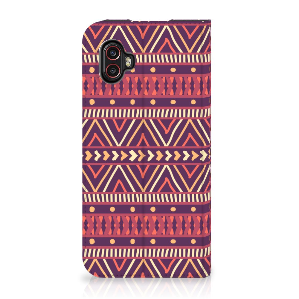 Samsung Galaxy Xcover 6 Pro Hoesje met Magneet Aztec Paars - B2C Telecom