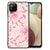 Samsung Galaxy A12 Bloemen Hoesje Pink Flowers