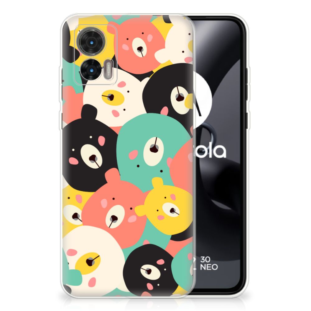 Motorola Edge 30 Neo Telefoonhoesje met Naam Bears B2C Telecom