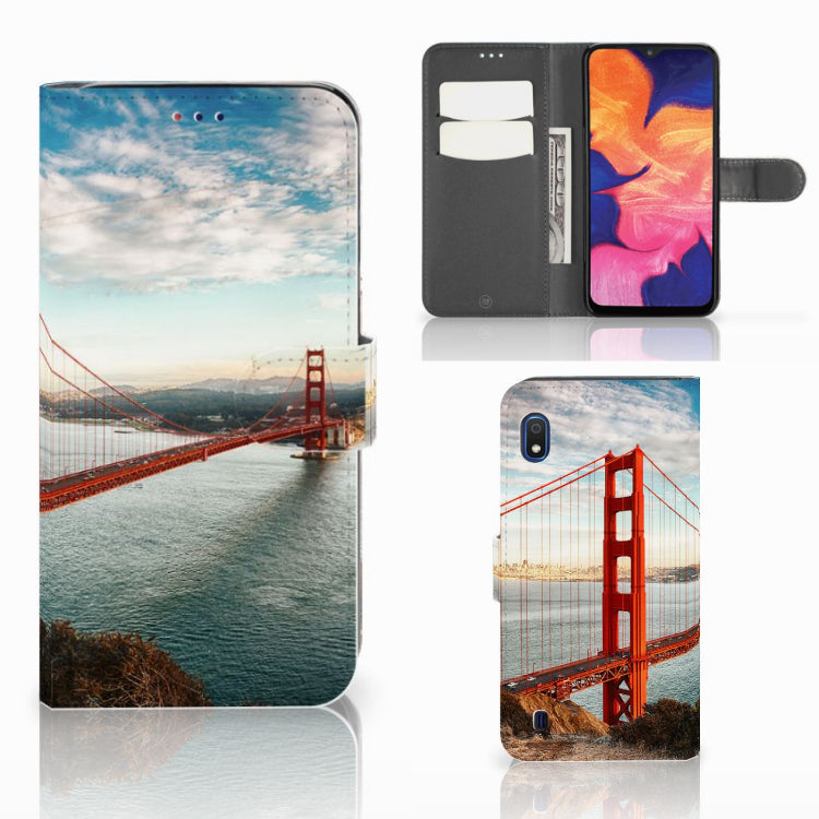 Samsung Galaxy A10 Flip Cover Golden Gate Bridge