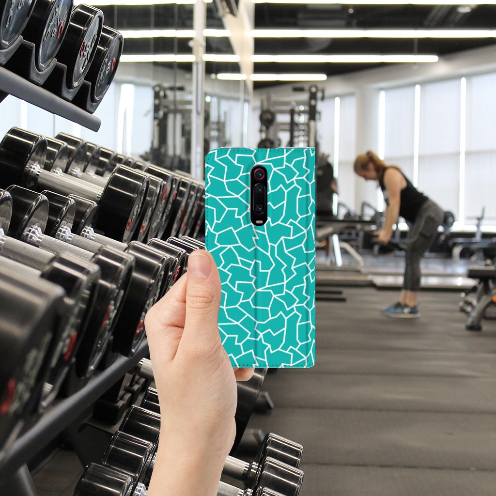 Xiaomi Redmi K20 Pro Bookcase Cracks Blue - B2C Telecom