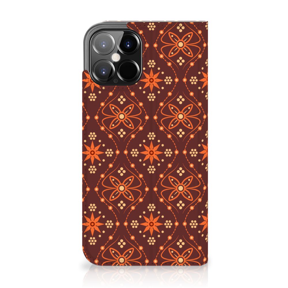 iPhone 12 Pro Max Hoesje met Magneet Batik Brown - B2C Telecom