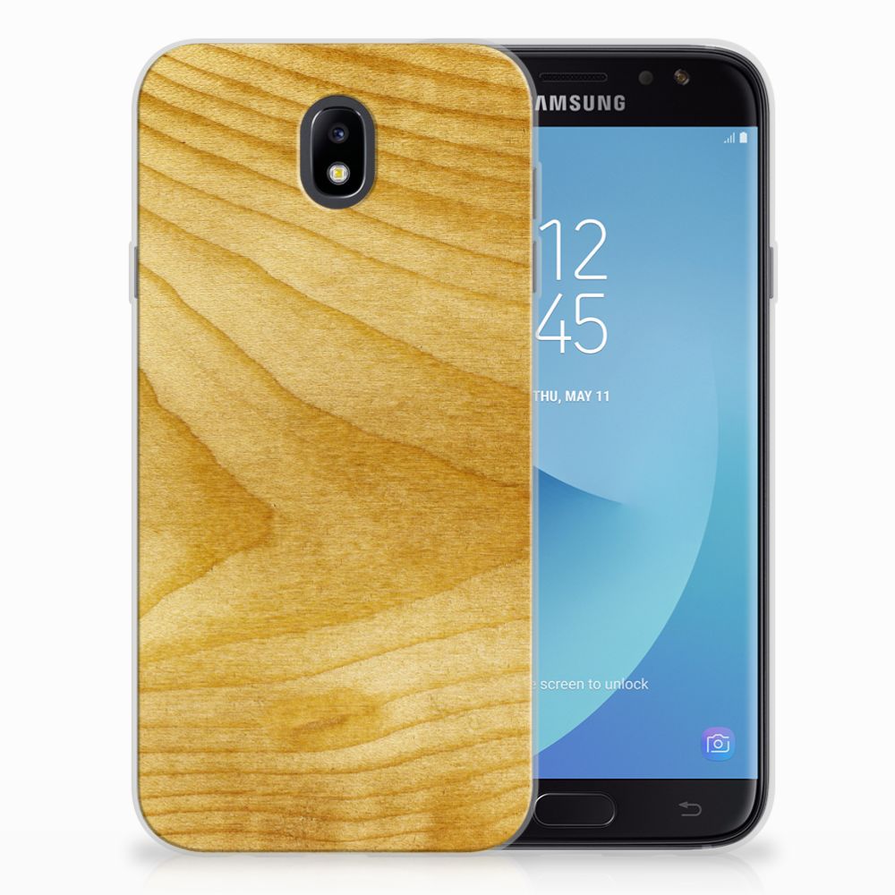 Samsung Galaxy J7 2017 | J7 Pro Bumper Hoesje Licht Hout