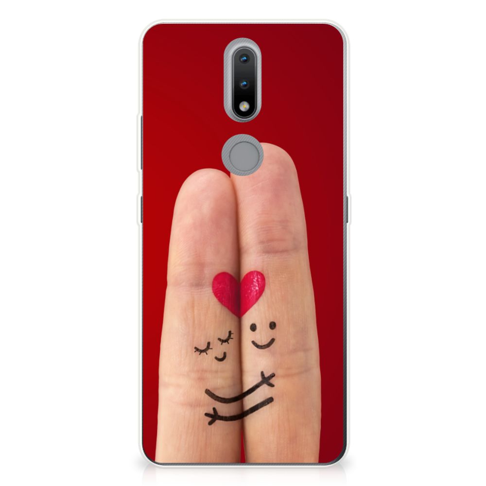 Nokia 2.4 Silicone Back Cover Liefde - Origineel Romantisch Cadeau