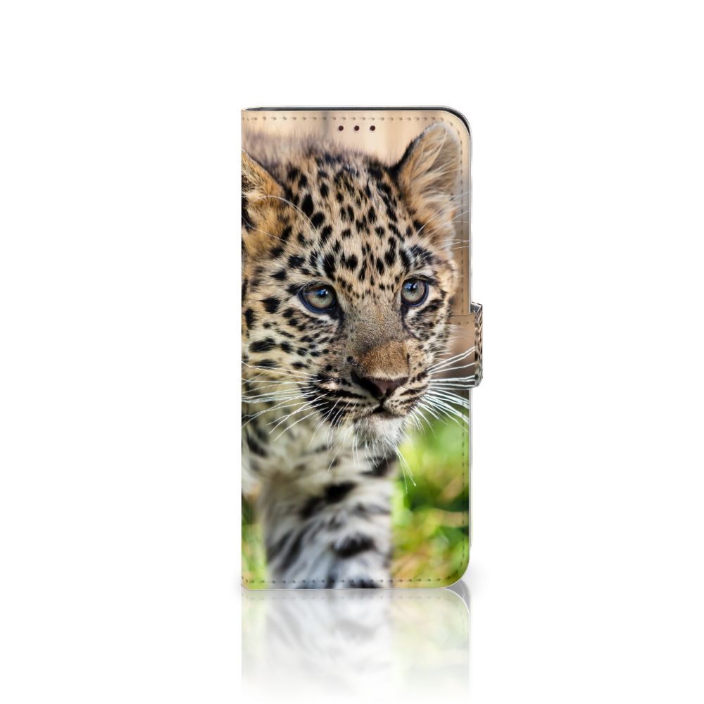 OnePlus Nord 2 5G Telefoonhoesje met Pasjes Baby Luipaard