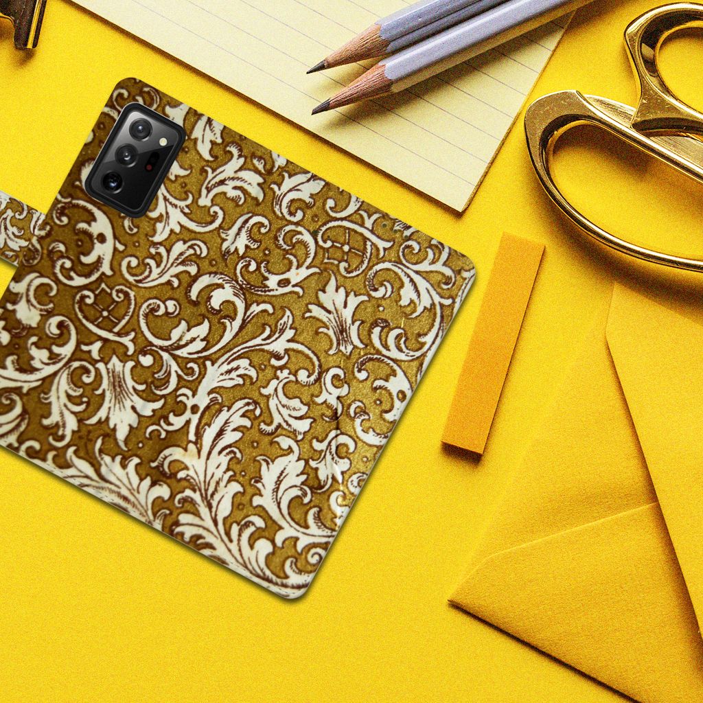 Wallet Case Samsung Galaxy Note20 Ultra Barok Goud