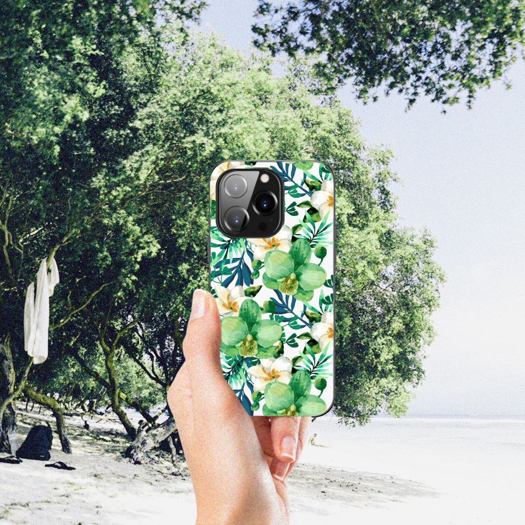 iPhone 14 Pro Bloemen Hoesje Orchidee Groen B2C Telecom