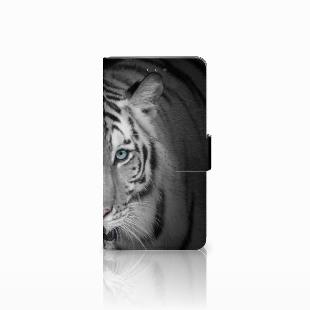 Samsung Galaxy J7 2016 Telefoonhoesje met Pasjes Tijger