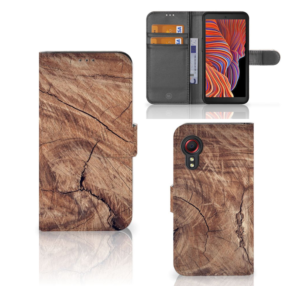 Samsung Galaxy Xcover 5 Book Style Case Tree Trunk