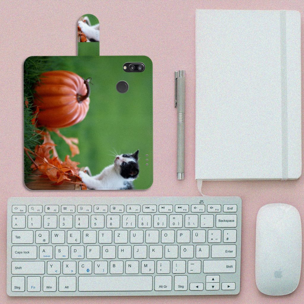 Huawei P20 Lite Telefoonhoesje met Pasjes Kitten