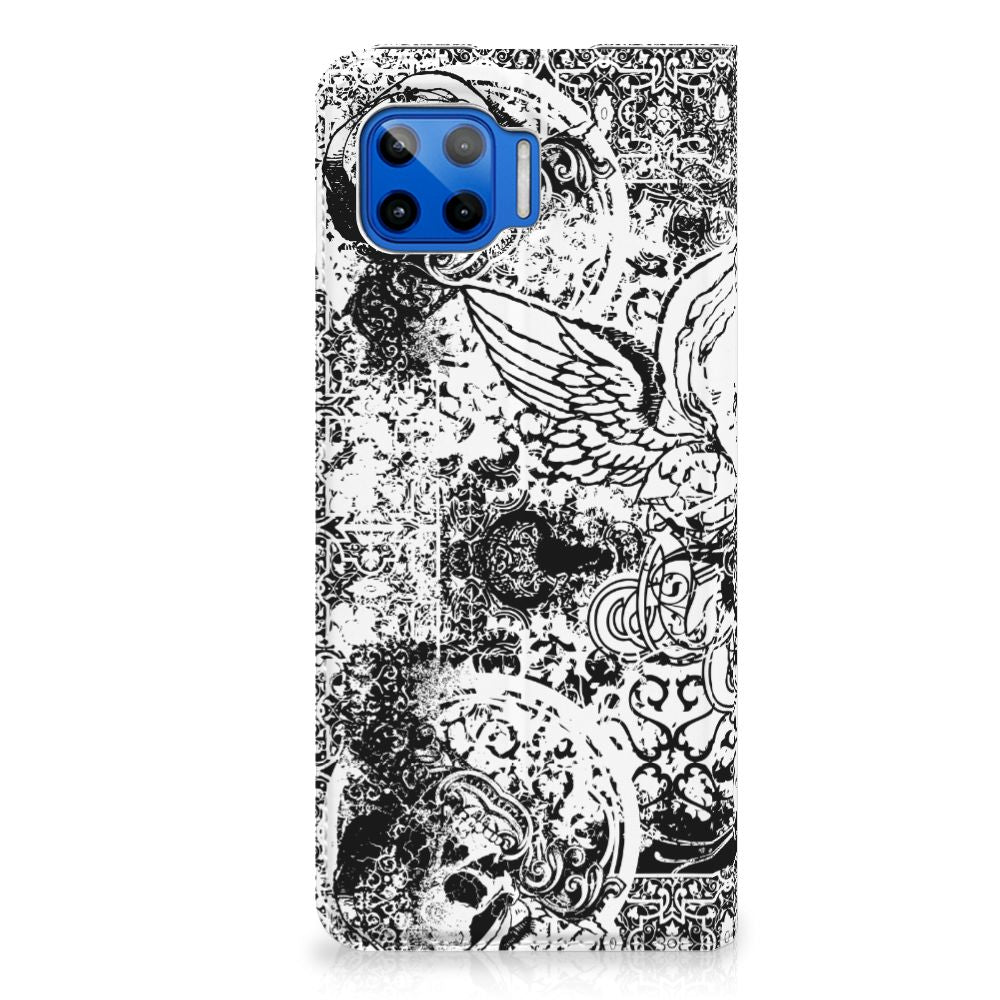 Mobiel BookCase Motorola Moto G 5G Plus Skulls Angel - B2C Telecom