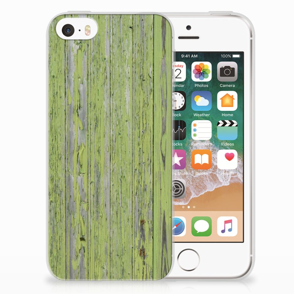 Apple iPhone SE | 5S Bumper Hoesje Green Wood