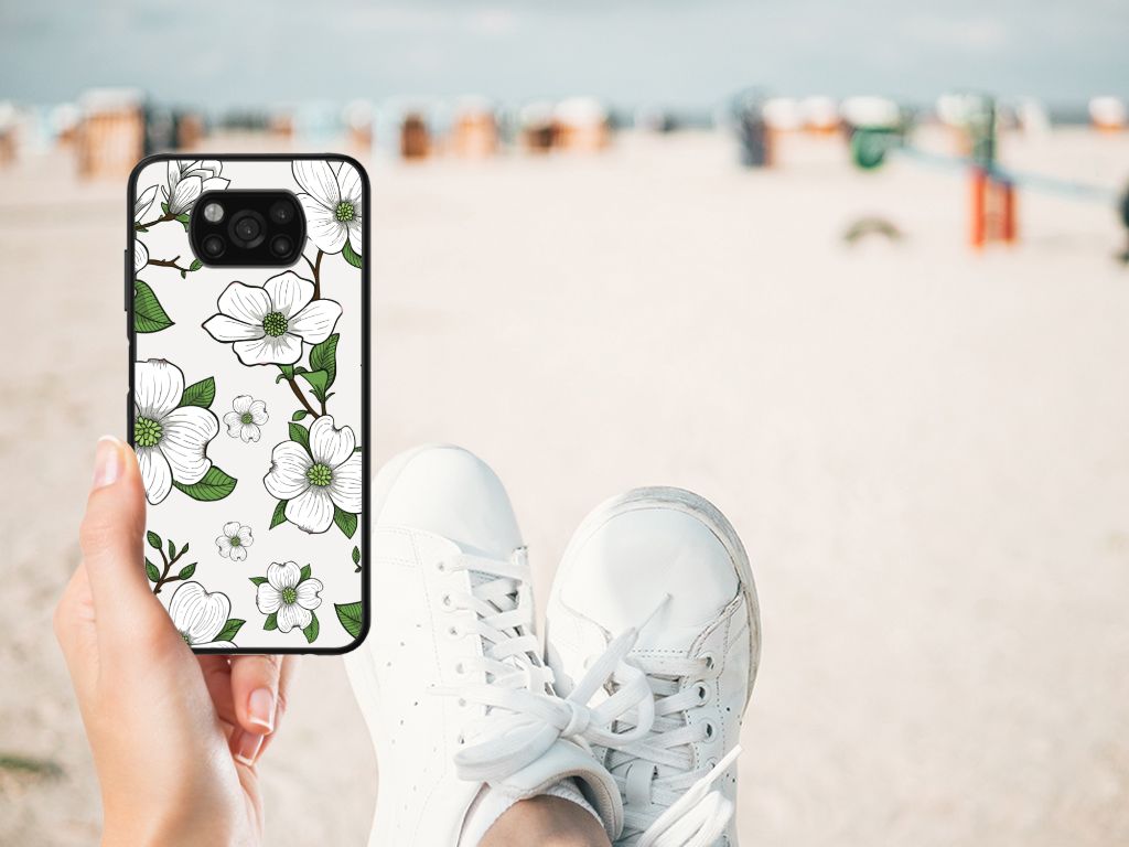 Xiaomi Poco X3 | X3 Pro Bloemen Hoesje Dogwood Flowers B2C Telecom