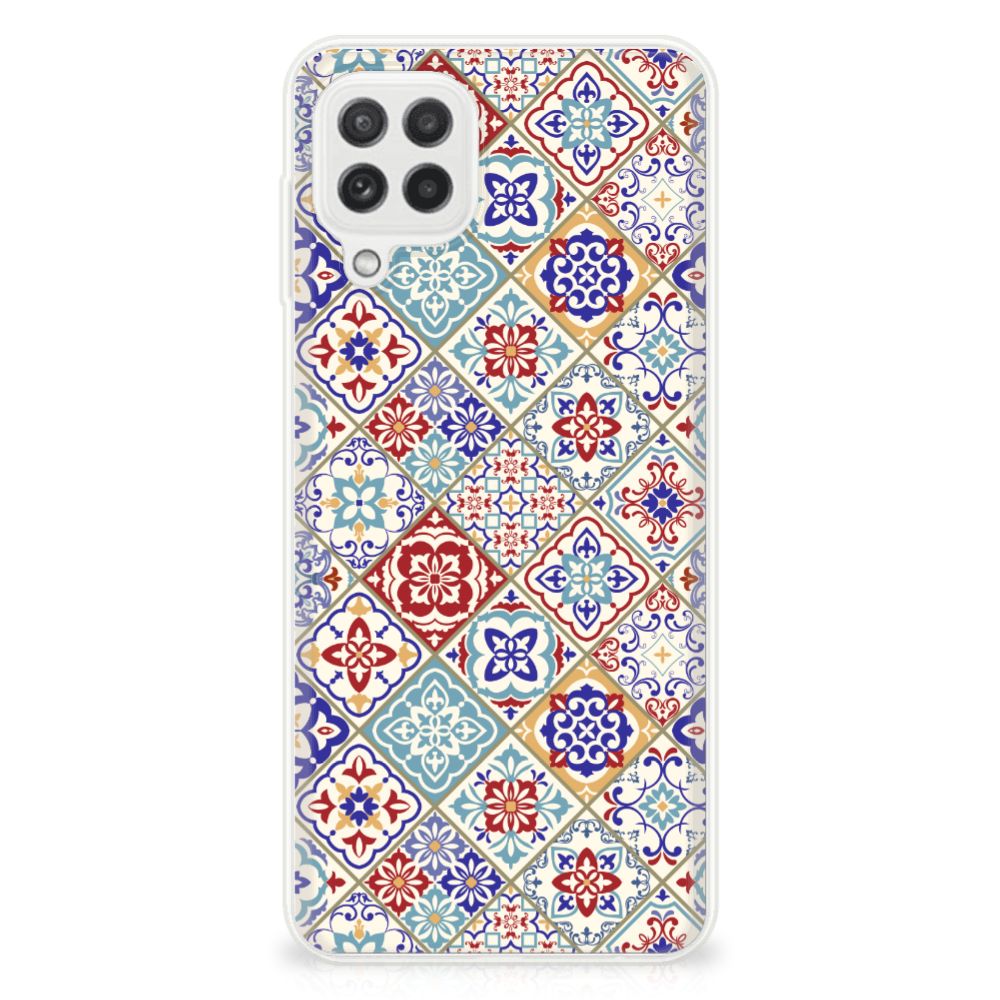 Samsung Galaxy A22 4G | M22 TPU Siliconen Hoesje Tiles Color