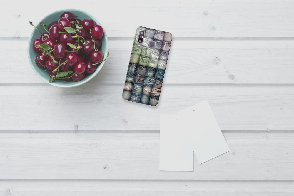 Silicone Back Cover Samsung Galaxy M30 Spijkerbroeken