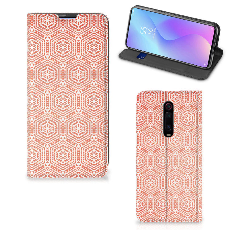 Xiaomi Redmi K20 Pro Hoesje met Magneet Pattern Orange