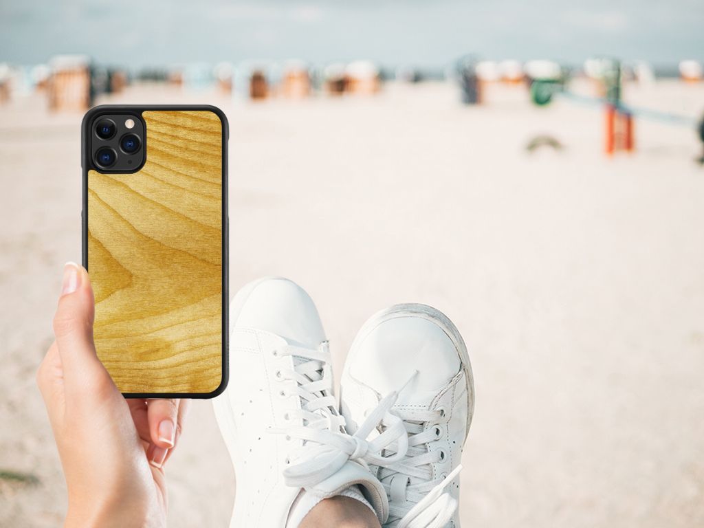 Apple iPhone 11 Pro Max Grip Case Licht Hout B2C Telecom
