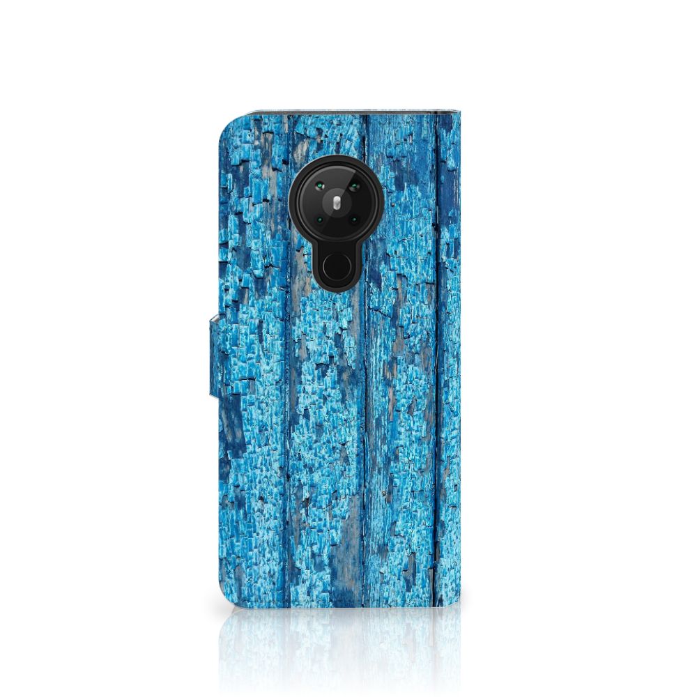 Nokia 5.3 Book Style Case Wood Blue