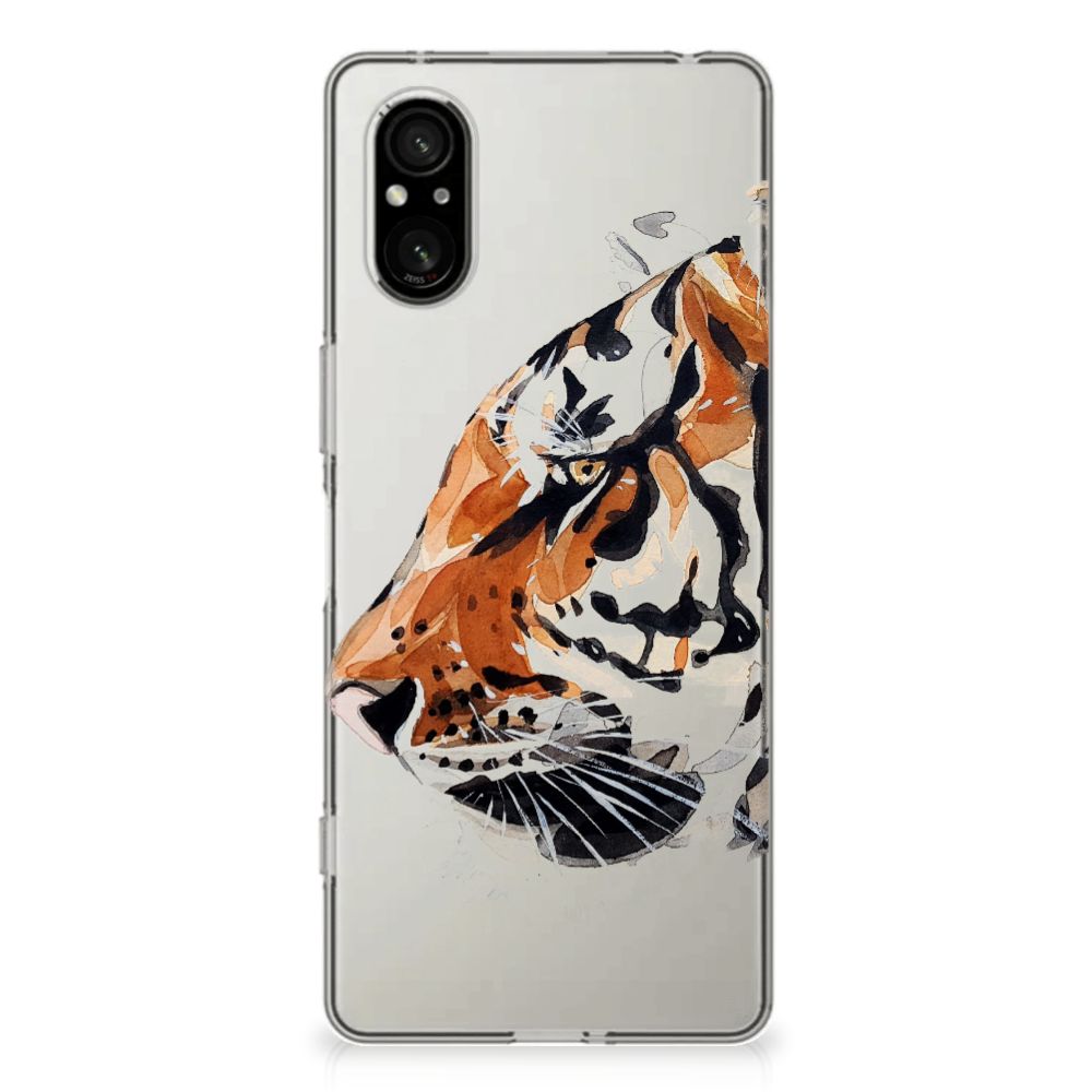 Hoesje maken Sony Xperia 5 V Watercolor Tiger