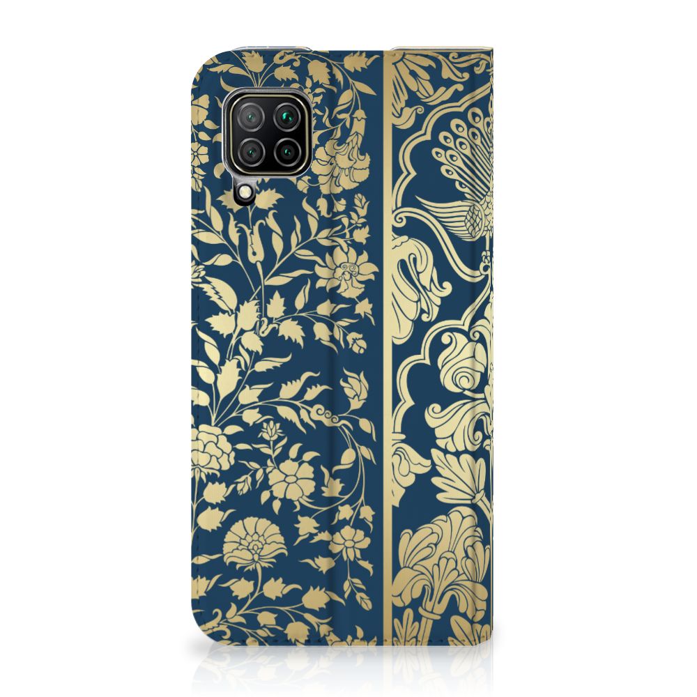 Huawei P40 Lite Smart Cover Beige Flowers