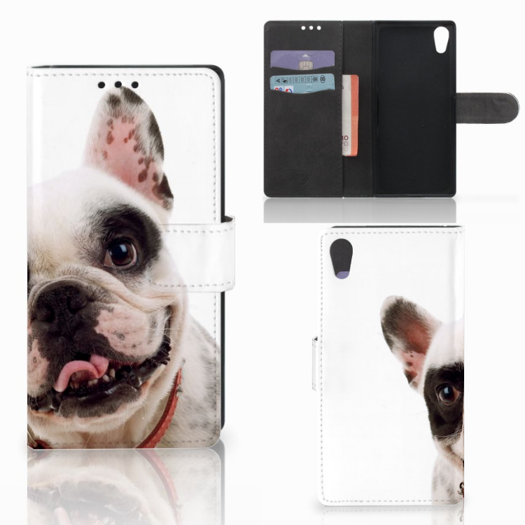 Sony Xperia XA1 Telefoonhoesje met Pasjes Franse Bulldog