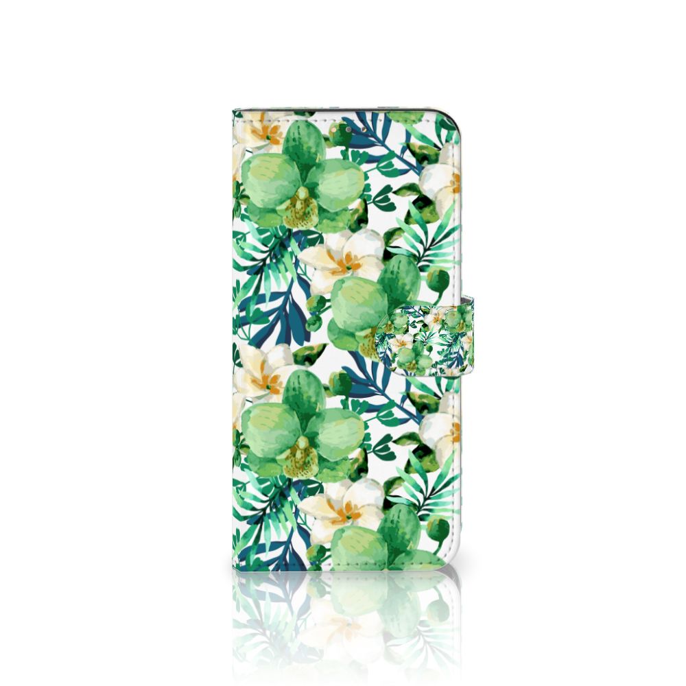OPPO A15 Hoesje Orchidee Groen