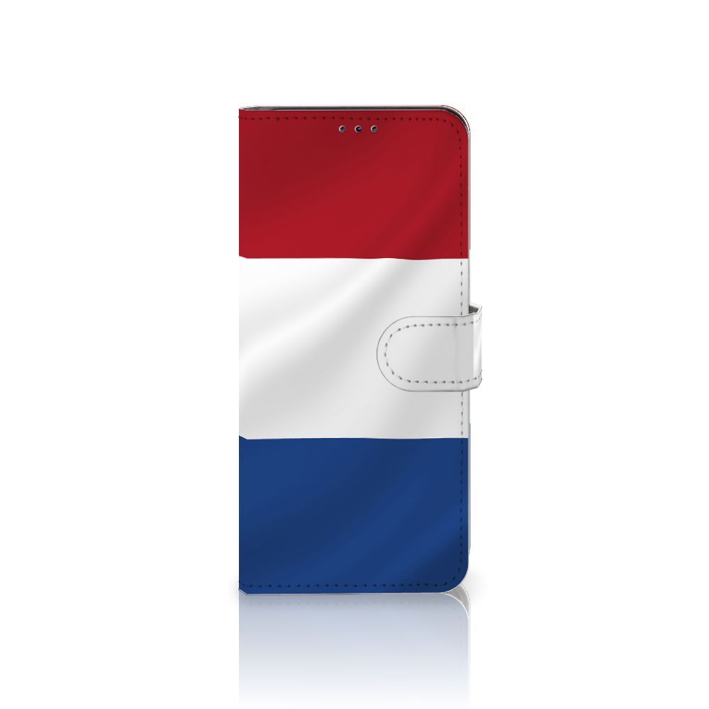 Nokia G11 | G21 Bookstyle Case Nederlandse Vlag in artistiek ontwerp van de Nederlandse vlag.