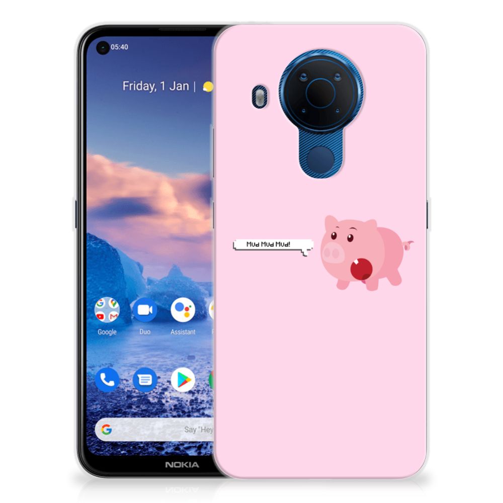 Nokia 5.4 Telefoonhoesje met Naam Pig Mud B2C Telecom
