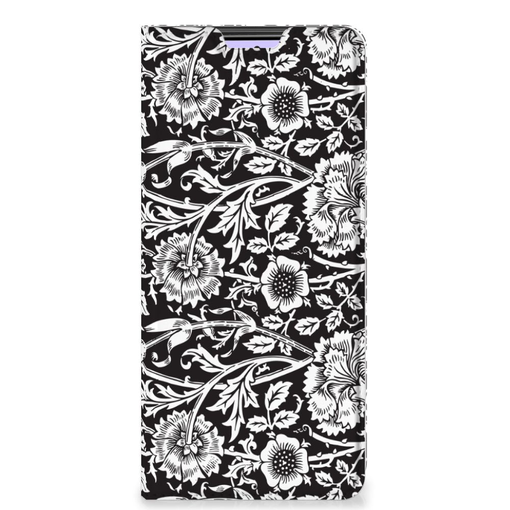 Xiaomi Redmi Note 10 Pro Smart Cover Black Flowers - B2C Telecom