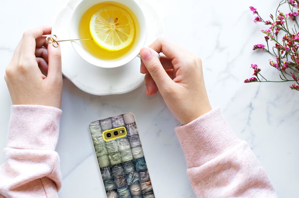 Silicone Back Cover Samsung Galaxy S10e Spijkerbroeken