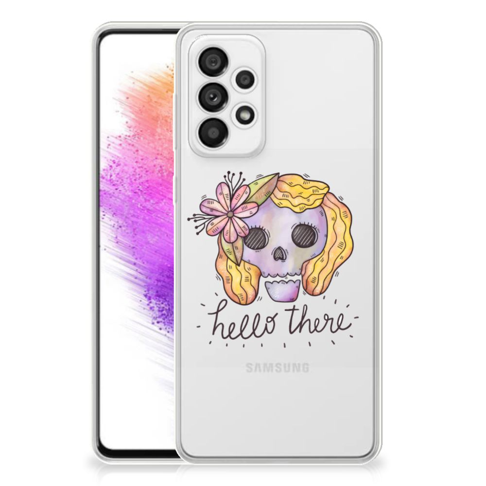 Silicone Back Case Samsung Galaxy A73 5G Boho Skull B2C Telecom