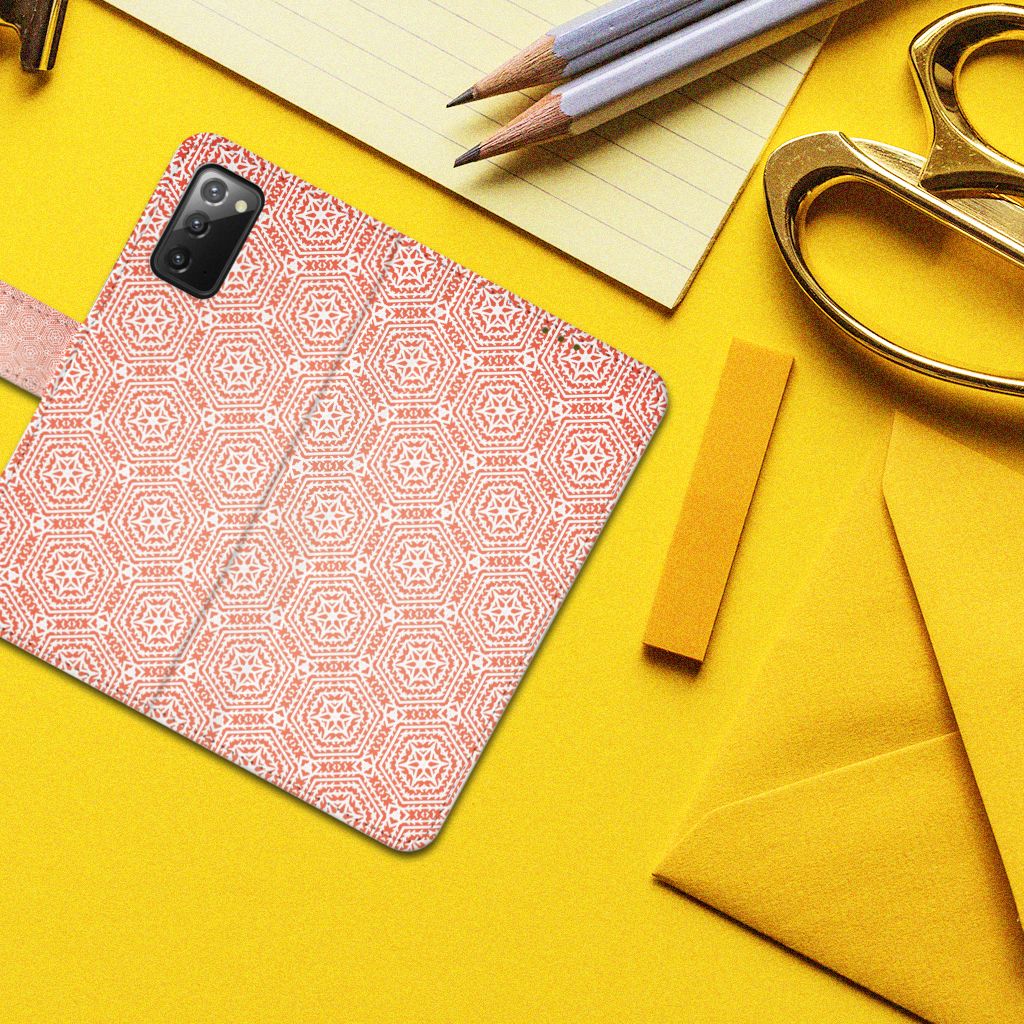 Samsung Galaxy Note 20 Telefoon Hoesje Pattern Orange