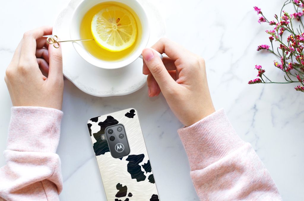 Motorola One Zoom TPU Hoesje Koeienvlekken