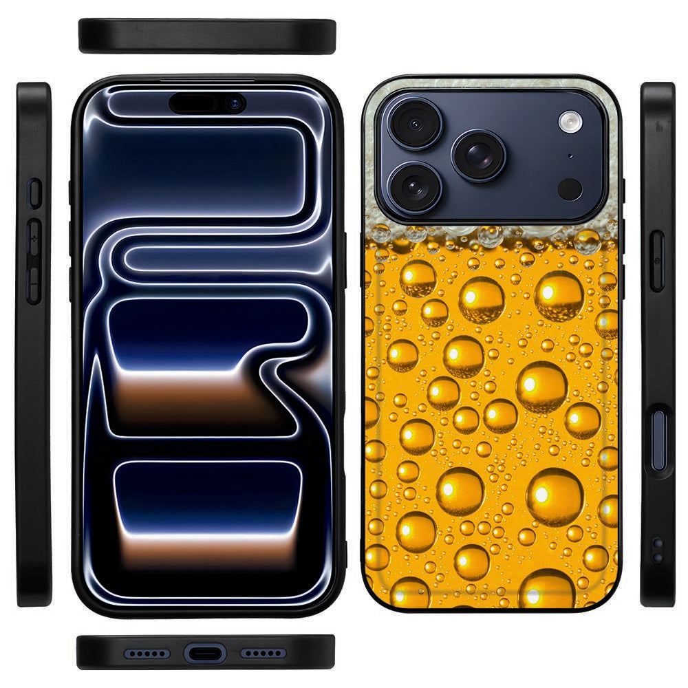 Zwarte TPU-rand van de Bier back cover voor iPhone 18 Pro Max in zijaanzicht