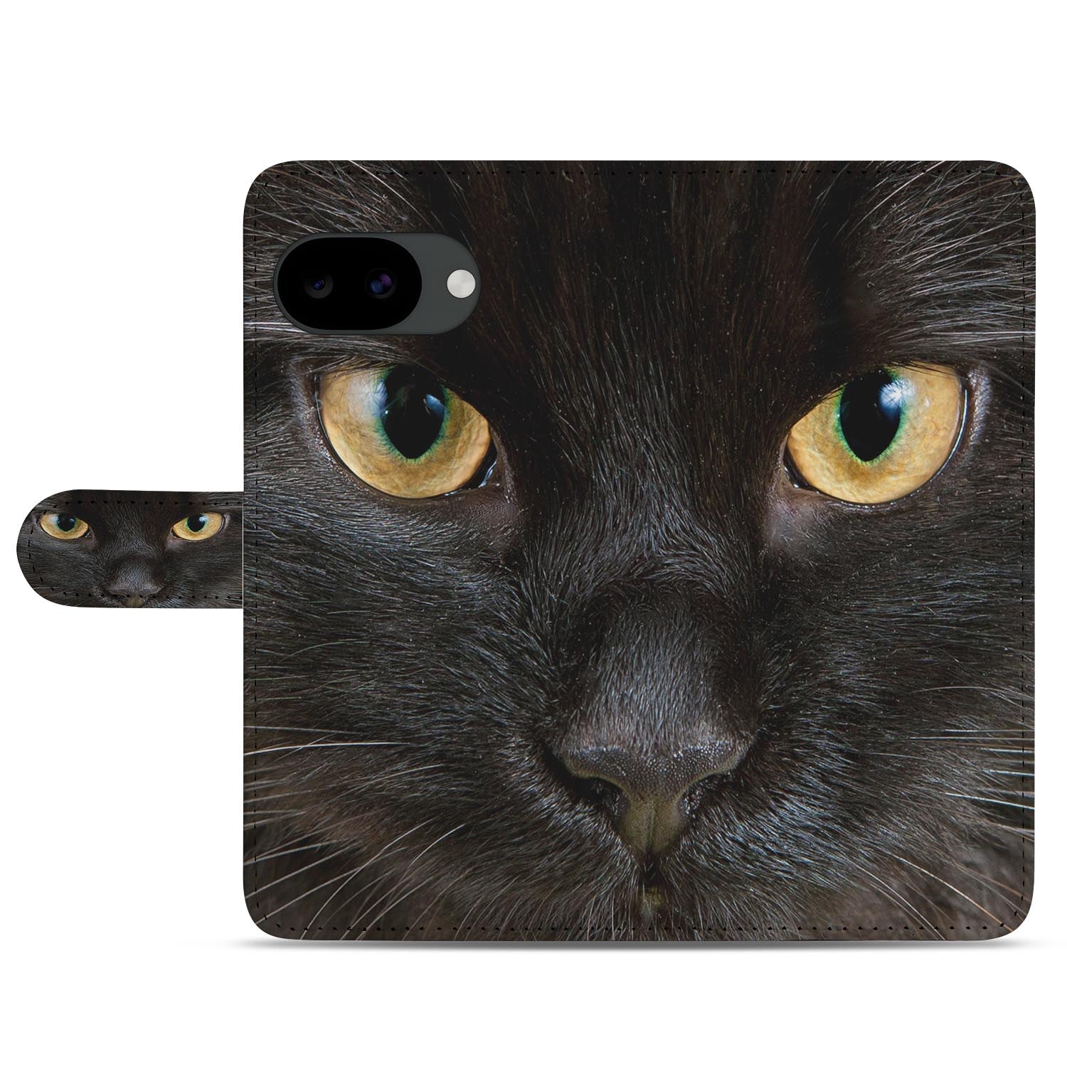 Google Pixel 10a portemonnee hoesje met Zwarte Kat design