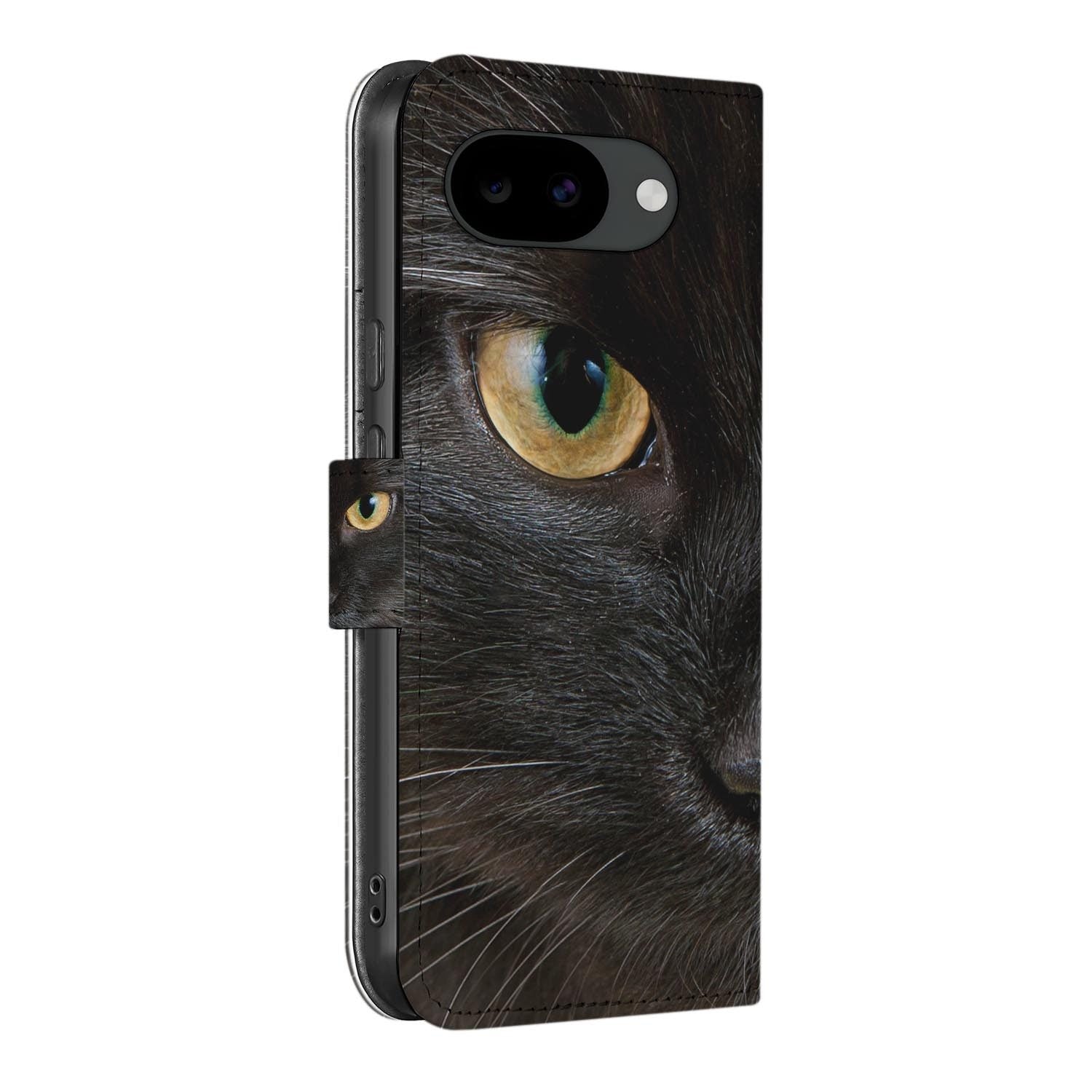Bookcase hoesje Google Pixel 10a met Zwarte Kat print