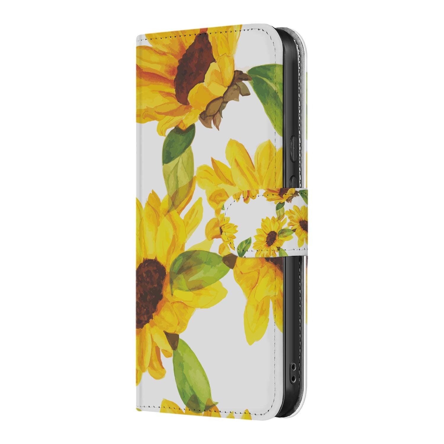 Zonnebloemen wallet hoesje voor Google Pixel 10a met pasjeshouder