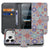 Bookcase hoesje iPhone 18 Pro Tiles Color open en dicht naast elkaar met het tegelmozaïek