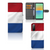 Sony Xperia 10 IV Bookstyle Case Nederlandse Vlag met artistiek design en ruimte voor pasjes.