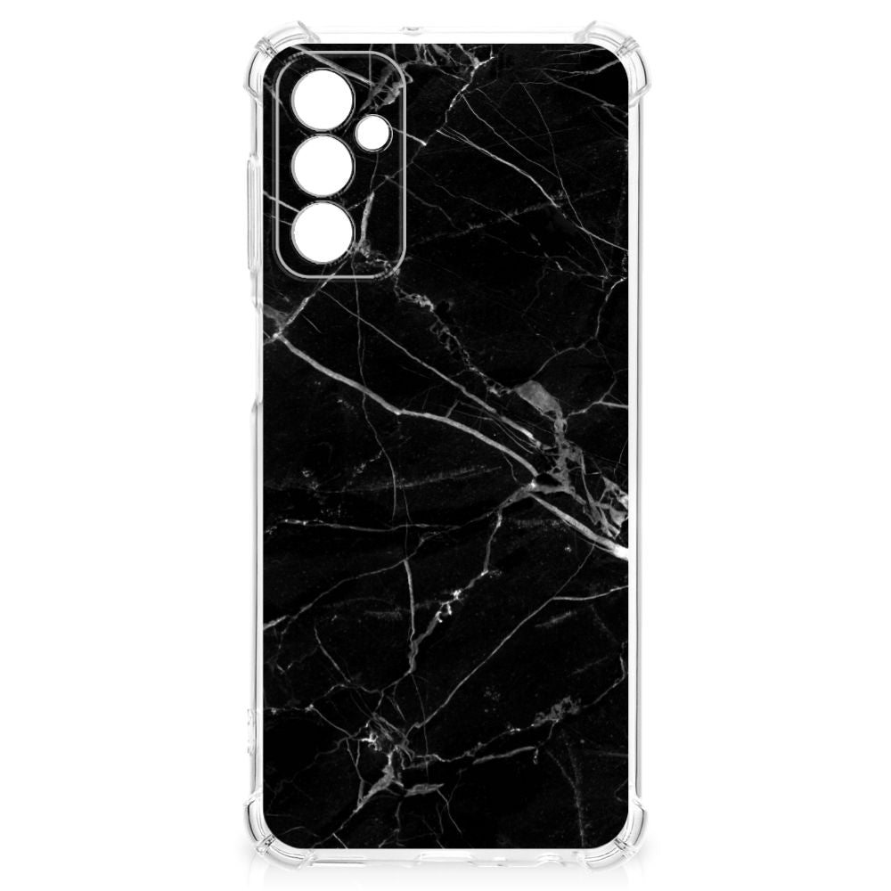 Samsung Galaxy M13 4G | M23 Anti-Shock Hoesje Marmer Zwart - Origineel Cadeau Vader