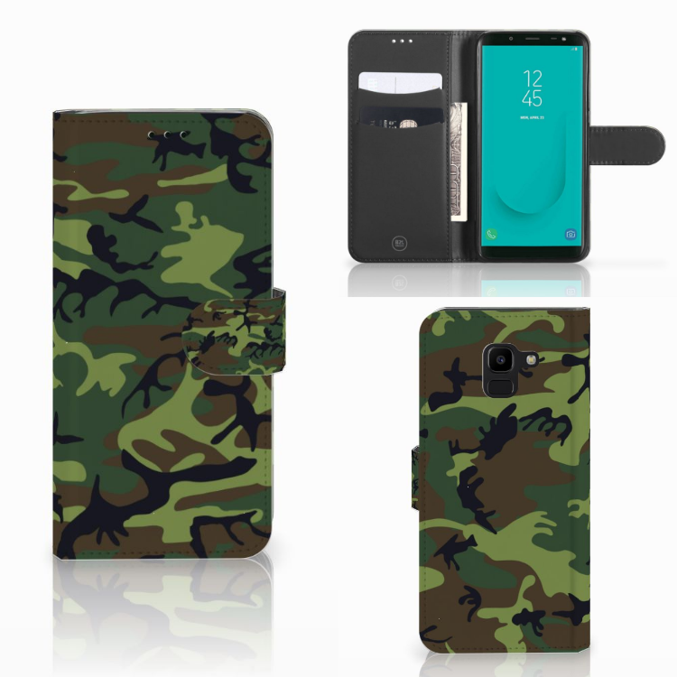 Samsung Galaxy J6 2018 Telefoon Hoesje Army Dark