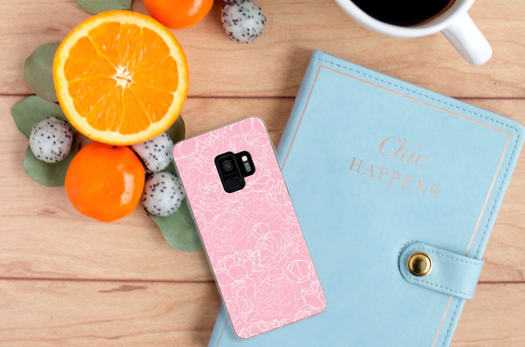 Samsung Galaxy S9 TPU Case White Flowers