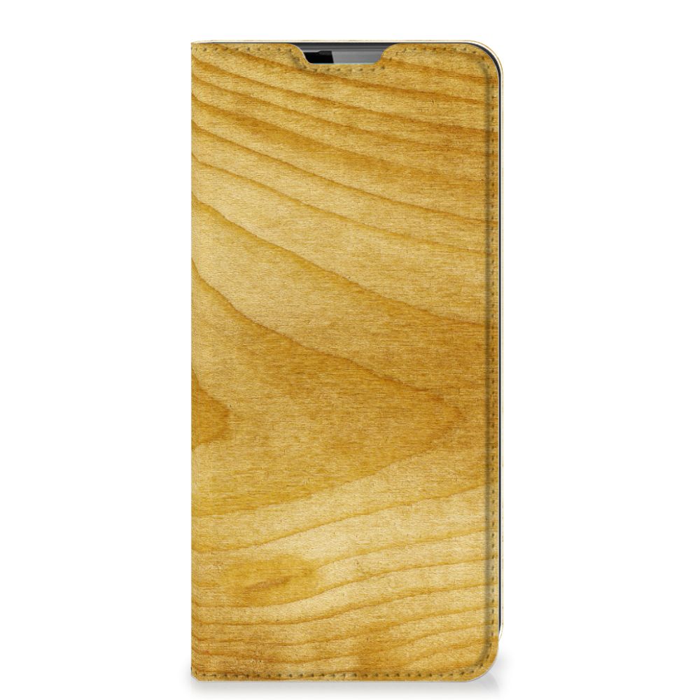 Motorola Moto G9 Plus Book Wallet Case Licht Hout - B2C Telecom
