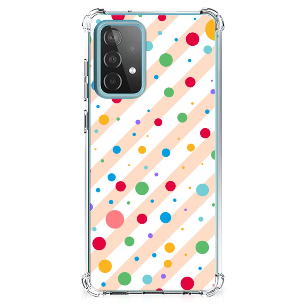 Samsung Galaxy A52 4G/5G Doorzichtige Silicone Hoesje Dots