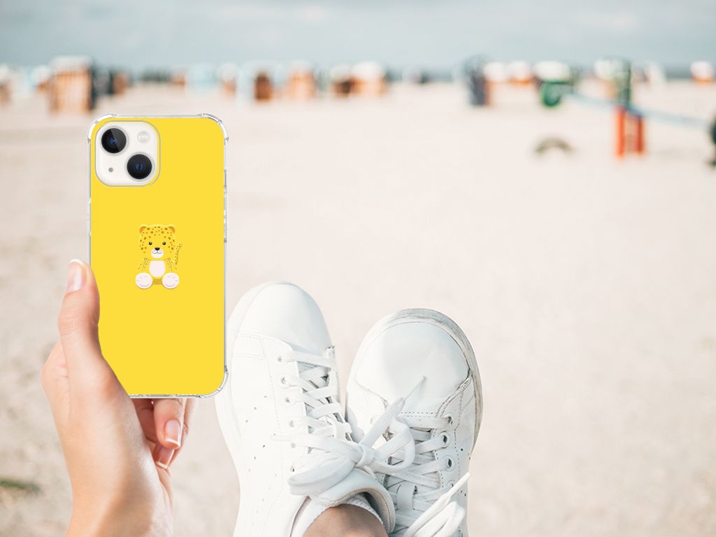 iPhone 13 Stevig Bumper Hoesje Baby Leopard B2C Telecom