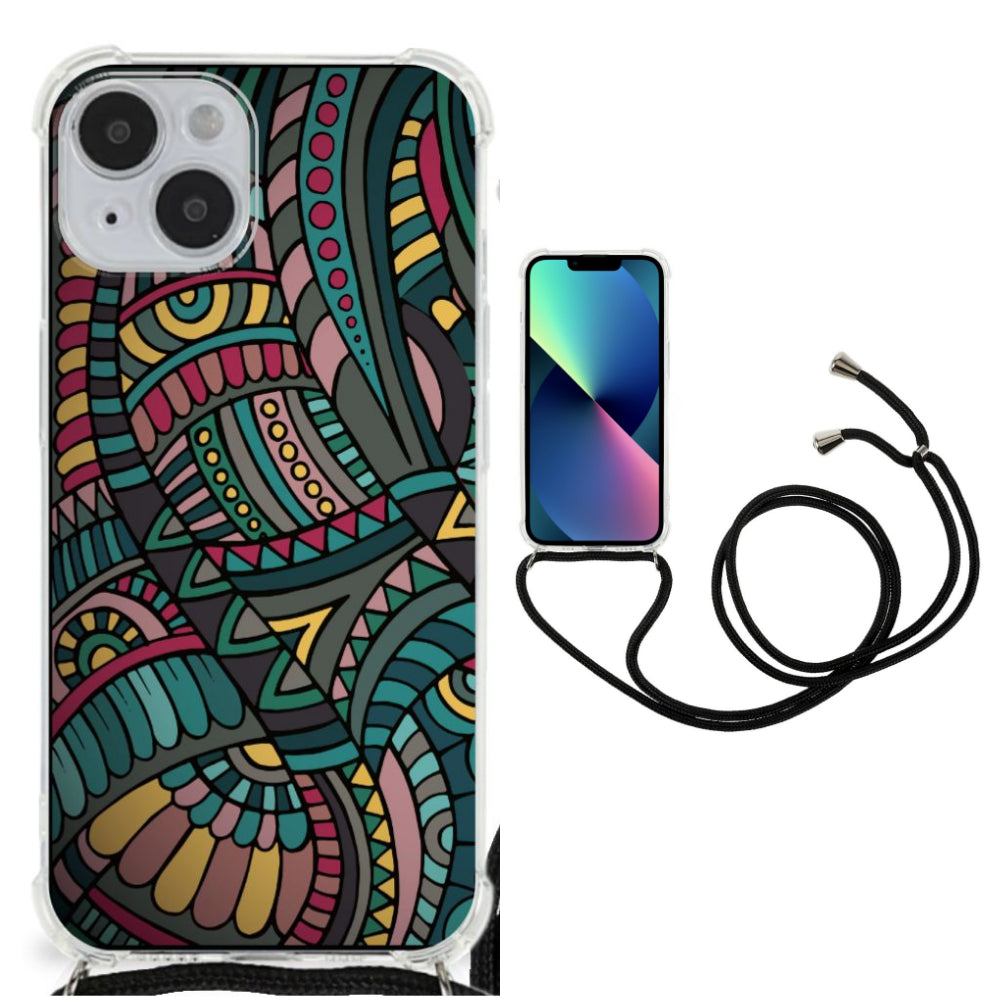 iPhone 14 Doorzichtige Silicone Hoesje Aztec