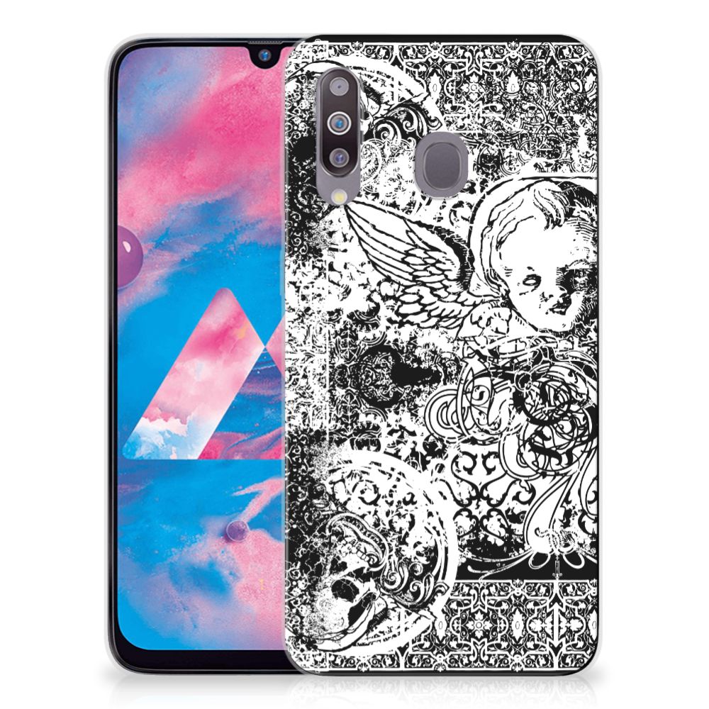 Silicone Back Case Samsung Galaxy M30 Skulls Angel
