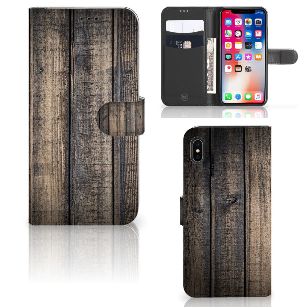 Apple iPhone Xs Max Book Style Case Steigerhout